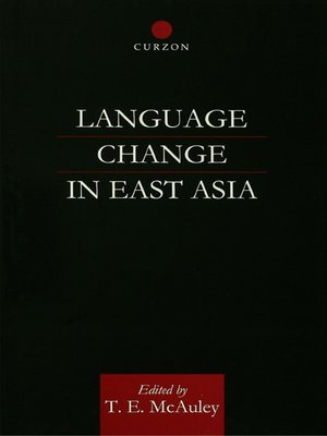 cover image of Language Change in East Asia